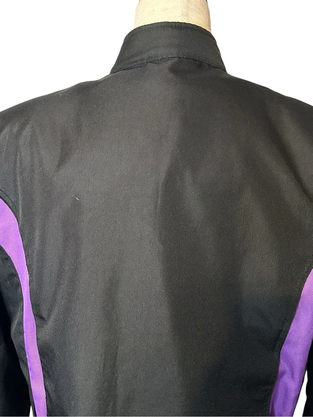Vance Textiles Black Purple Moto Biker Jacket Lace Up Sides Y2K Cyber Large - Picture 7 of 14